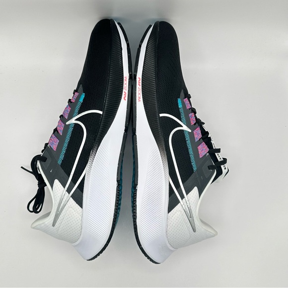 Men Nike Pegasus 38 Road Running Shoes Black/White/Blue/Silver CW7356-003 Sz 12 - Picture 7 of 12